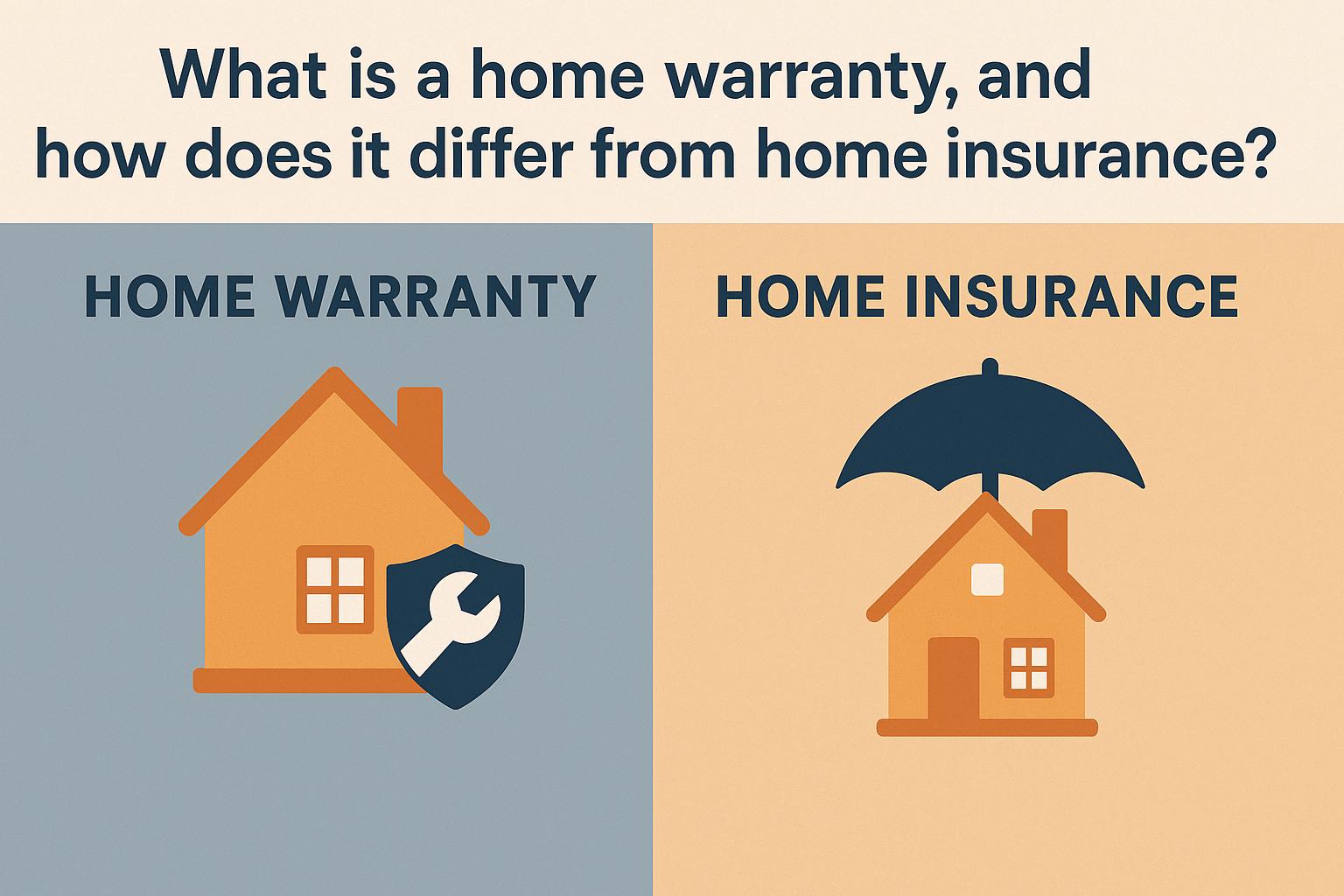 What is a home warranty, and how does it differ from home insurance?