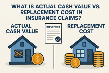 What is actual cash value vs. replacement cost in insurance claims?