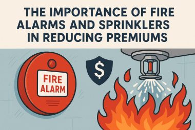 The importance of fire alarms and sprinklers in reducing premiums.