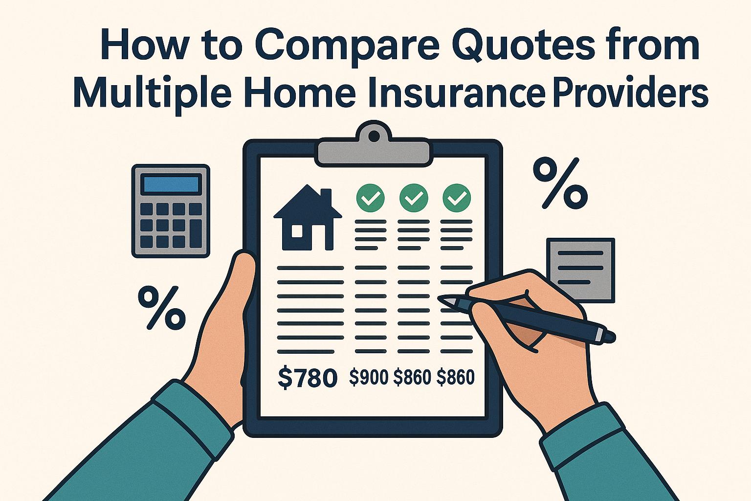 How to compare quotes from multiple home insurance providers.