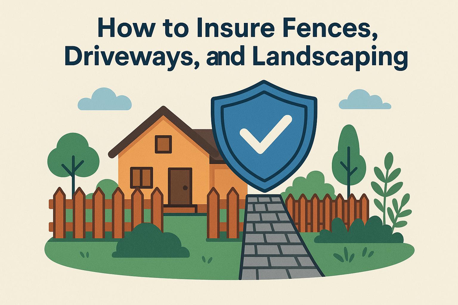How to insure fences, driveways, and landscaping.