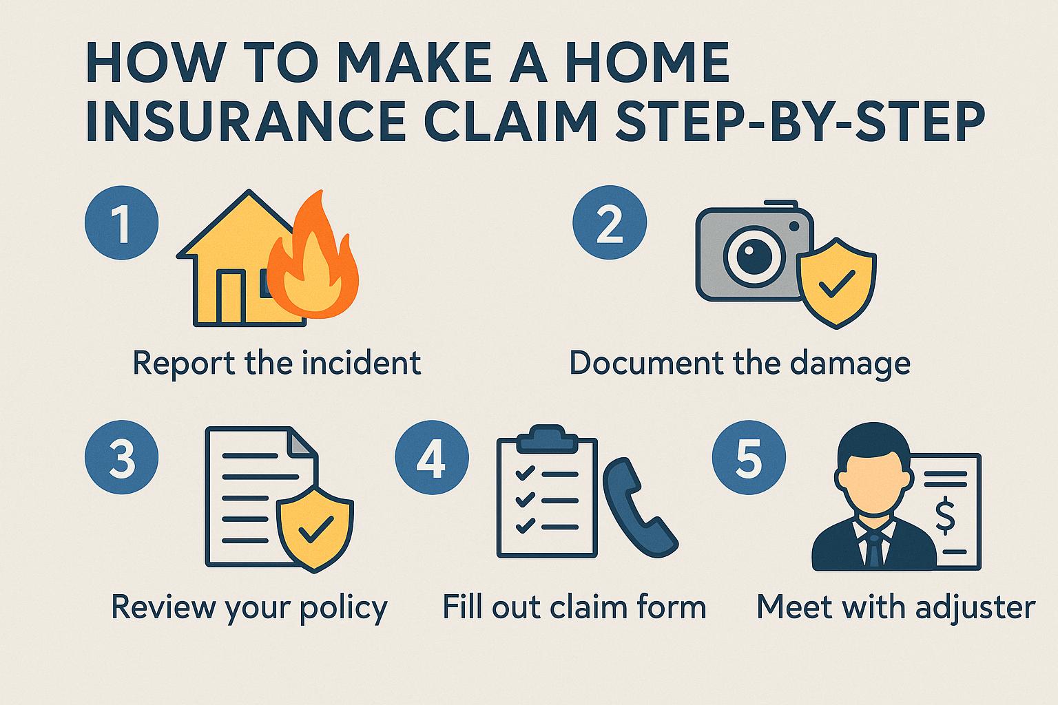 How to make a home insurance claim step-by-step.